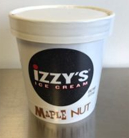 Recall of Certain Lots of Izzy’s Maple Nut Ice Cream Due to Undeclared Peanuts (from March 16)